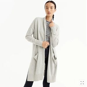 J. Crew long cardigan/duster, gray, xs
